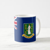 Flagge der Britischen Jungfrau (BVI) Kaffeetasse (VorderseiteRechts)