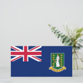 Flagge der Britischen Jungfrau (BVI) Karte (Stehend Vorderseite)