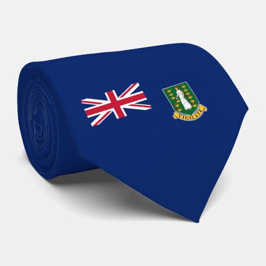 Flagge der Britischen Jungfrau (BVI) Krawatte (Gerollt)