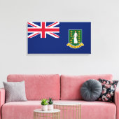 Flagge der Britischen Jungfrau (BVI) Leinwanddruck (Insitu (Wohnzimmer))