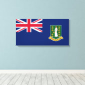 Flagge der Britischen Jungfrau (BVI) Leinwanddruck (Insitu (Holzboden))