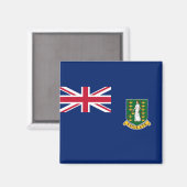 Flagge der Britischen Jungfrau (BVI) Magnet (Vorderseite/Rückseite)