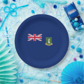 Flagge der Britischen Jungfrau (BVI) Pappteller (Party)