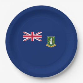 Flagge der Britischen Jungfrau (BVI) Pappteller