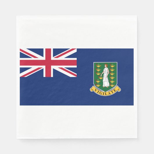 Flagge der Britischen Jungfrau (BVI) Serviette (Vorderseite)