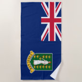 Flagge der Britischen Jungfrau (BVI) Strandtuch (Vorderseite)