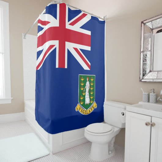 Flagge der Britischen Jungfrau Duschvorhang (Beispiel)