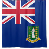 Flagge der Britischen Jungfrau Duschvorhang (Vorderseite)