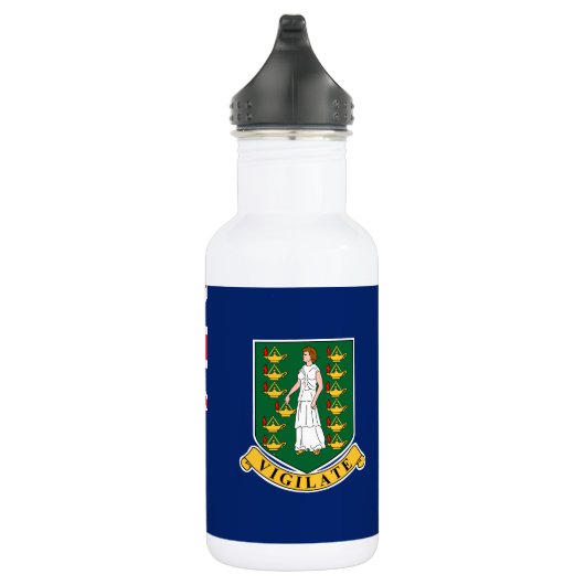 Flagge der Britischen Jungfrau Edelstahlflasche (Rechts)