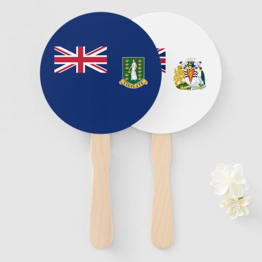 Flagge der Britischen Jungfrau Fächer (Vorne und Hinten)