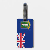 Flagge der Britischen Jungfrau Gepäckanhänger (Rückseite vertikal)