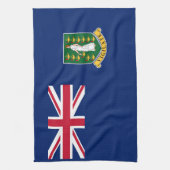 Flagge der Britischen Jungfrau Geschirrtuch (Vertikal)