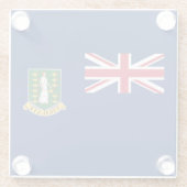 Flagge der Britischen Jungfrau Glasuntersetzer (Rückseite)