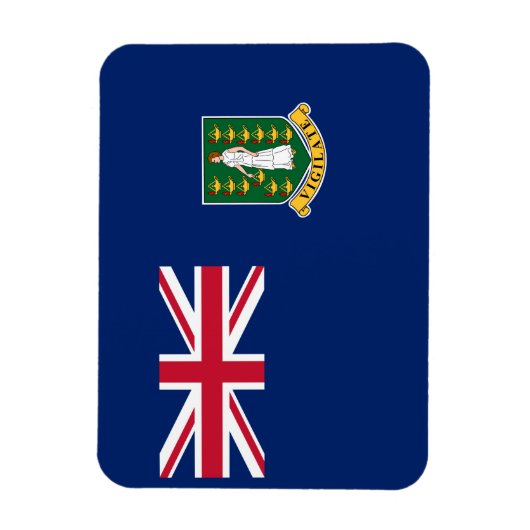 Flagge der Britischen Jungfrau Magnet (Vertikal)