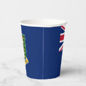 Flagge der Britischen Jungfrau Pappbecher (Rechts)