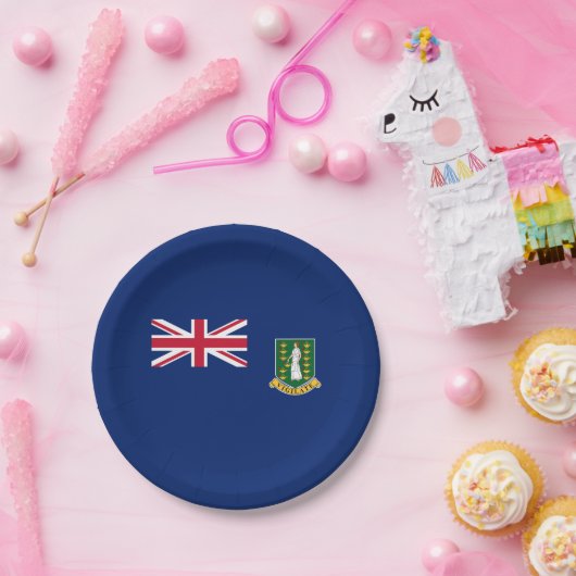 Flagge der Britischen Jungfrau Pappteller (Party)