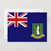 Flagge der Britischen Jungfrau Postkarte (Vorne/Hinten)