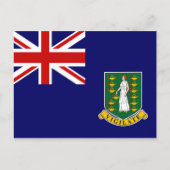 Flagge der Britischen Jungfrau Postkarte (Vorderseite)