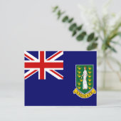 Flagge der Britischen Jungfrau Postkarte (Stehend Vorderseite)