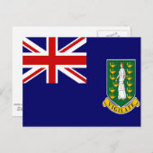 Flagge der Britischen Jungfrau Postkarte (Vorne/Hinten)