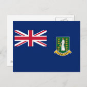Flagge der Britischen Jungfrau Postkarte (Vorne/Hinten)