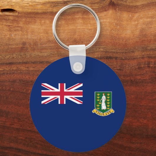 Flagge der Britischen Jungfrau Schlüsselanhänger (Rückseite)