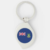 Flagge der Britischen Jungfrau Schlüsselanhänger (Vorderseite)