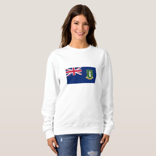 Flagge der Britischen Jungfrau Sweatshirt (Vorne ganz)