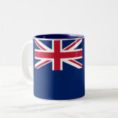 Flagge der Britischen Jungfrau Zweifarbige Tasse (Vorderseite Links)