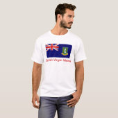 Flagge der British Virgin Islands T-Shirt (Vorne ganz)
