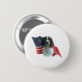 Flagge der Brittany Spaniel Button (Vorne & Hinten)