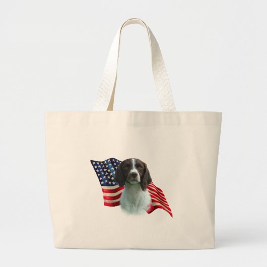 Flagge der Brittany Spaniel Jumbo Stoffbeutel (Vorne)