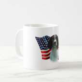 Flagge der Brittany Spaniel Kaffeetasse (Vorderseite Links)