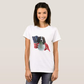 Flagge der Brittany Spaniel T-Shirt (Vorne ganz)