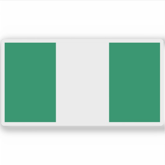 Flagge der Bundesstaatlichen Republik Nigeria Aufkleber (Vorderseite)