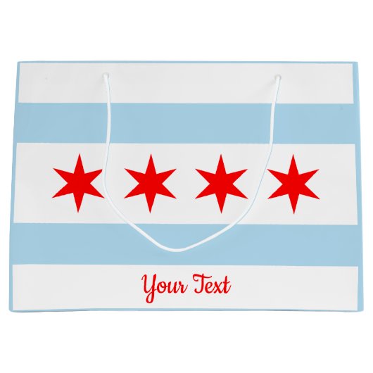 Flagge der Chicagoer Beutel Große Geschenktüte (Vorderseite)