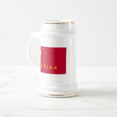 Flagge der China Bierglas (Vorderseite Links)