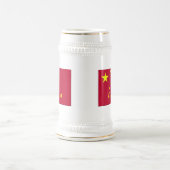 Flagge der China Bierglas (Mittel)