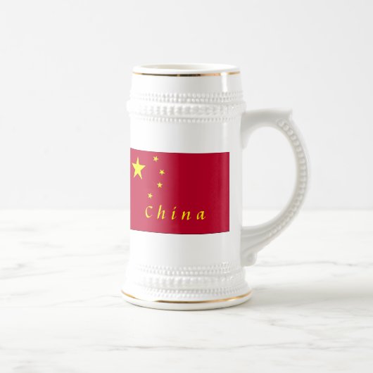 Flagge der China Bierglas (Rechts)