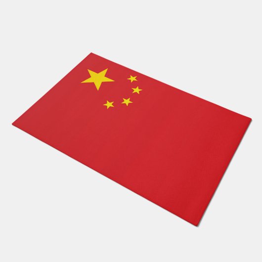 Flagge der China Fußmatte (Schrägansicht)