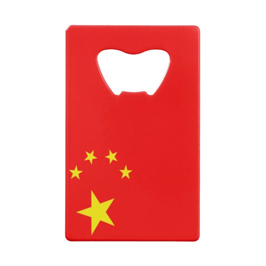 Flagge der China Geldkarten Flaschenöffner (Rückseite)