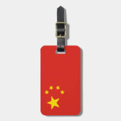 Flagge der China Gepäckanhänger (Vorderseite vertikal)