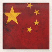 Flagge der China Glasuntersetzer (Vorderseite)