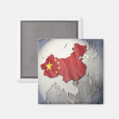 Flagge der China Magnet (Vorderseite/Rückseite)