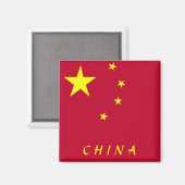 Flagge der China Magnet (Vorderseite/Rückseite)
