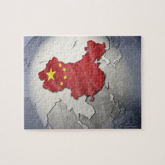 Flagge der China Puzzle (Horizontal)