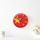 Flagge der China Runde Wanduhr (Zuhause)