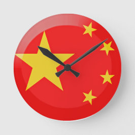 Flagge der China Runde Wanduhr