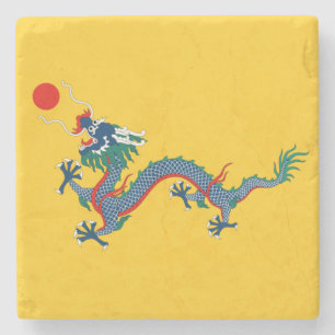 Flagge der chinesischen Qing-Dynastie (Chinesische Steinuntersetzer