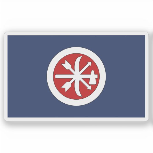 Flagge der Choctaw-Brigade, USA Aufkleber (Vorderseite)